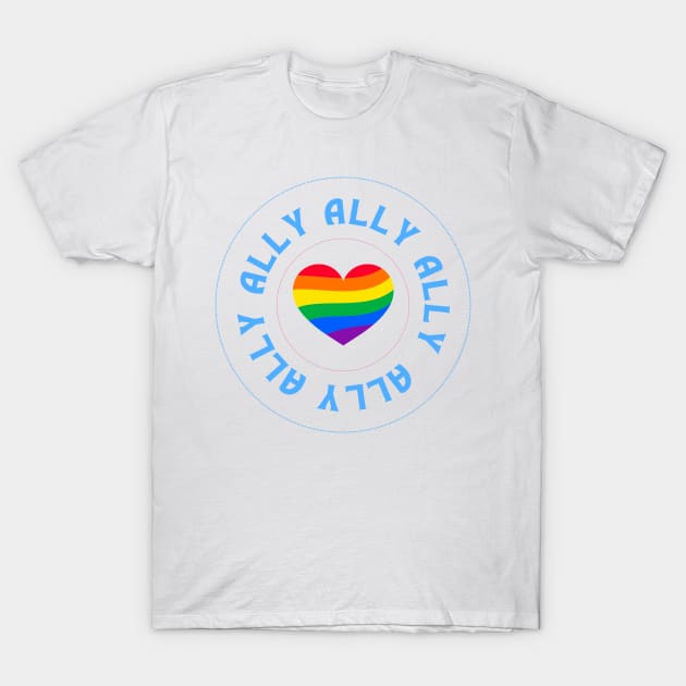 LGBTQ+ Ally T-Shirt by Random Designs